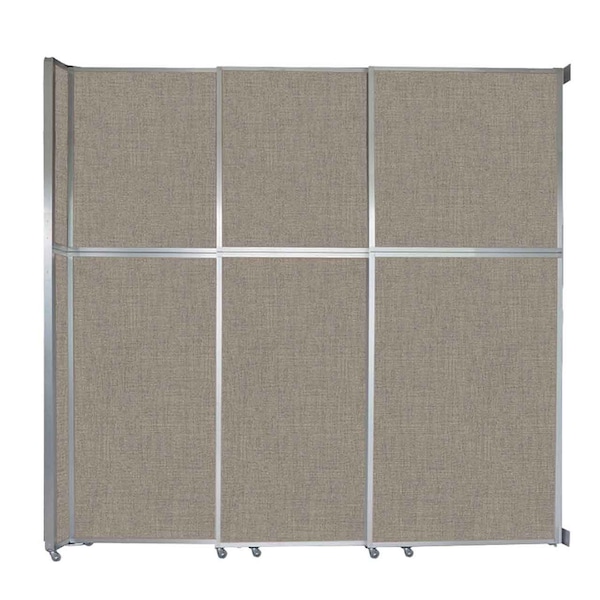 Operable Wall Sliding Room Divider 9'9" x 10'3/4" Warm Pebble Fabric